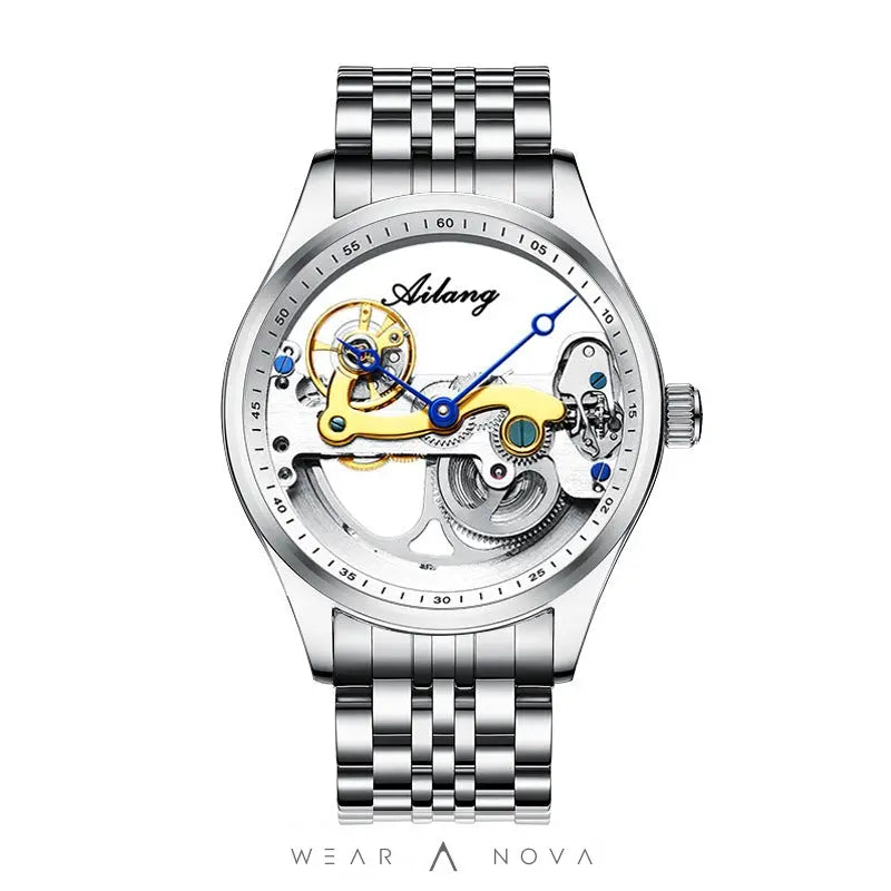 Automatic Mechanical Watch Creative Hollow Male Watch Generation Silicone Band Watch  Meccanico watch 