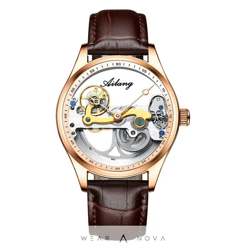 Automatic Mechanical Watch Creative Hollow Male Watch Generation Silicone Band Watch  Meccanico watch 