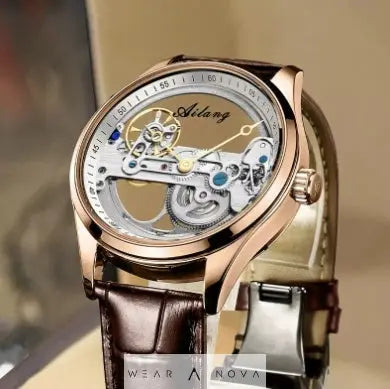 Automatic Mechanical Watch Creative Hollow Male Watch Generation Silicone Band Watch  Meccanico watch 