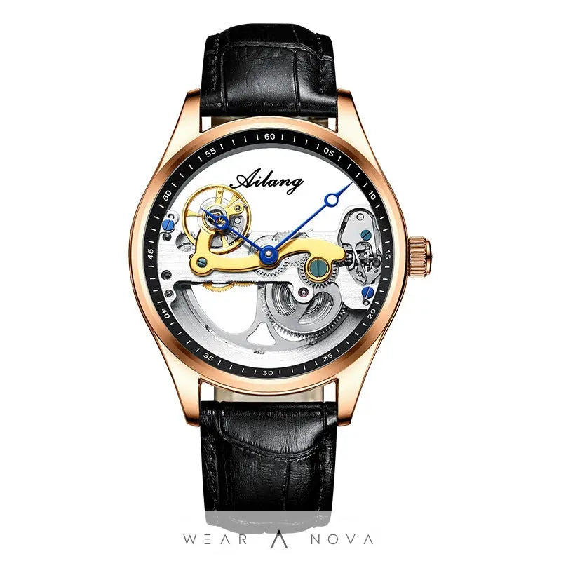 Automatic Mechanical Watch Creative Hollow Male Watch Generation Silicone Band Watch  Meccanico watch 