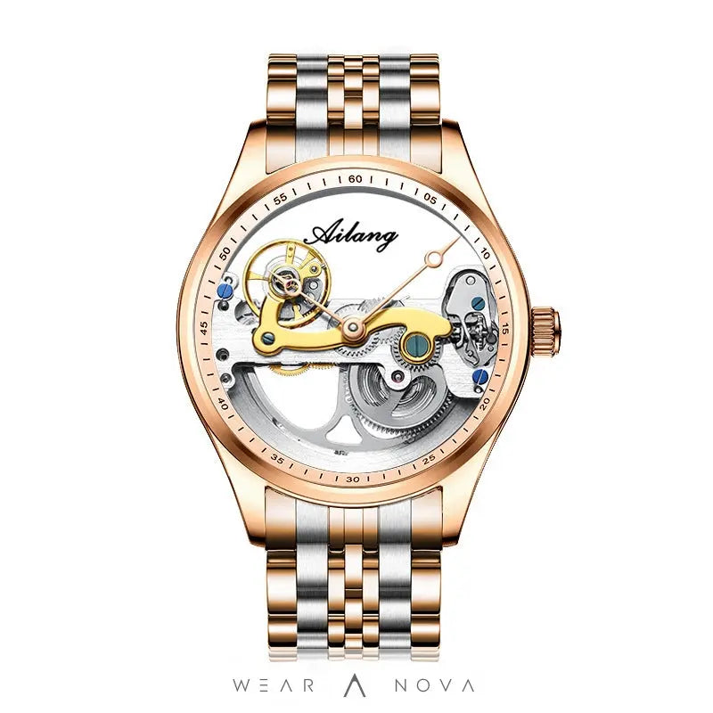 Automatic Mechanical Watch Creative Hollow Male Watch Generation Silicone Band Watch  Meccanico watch 