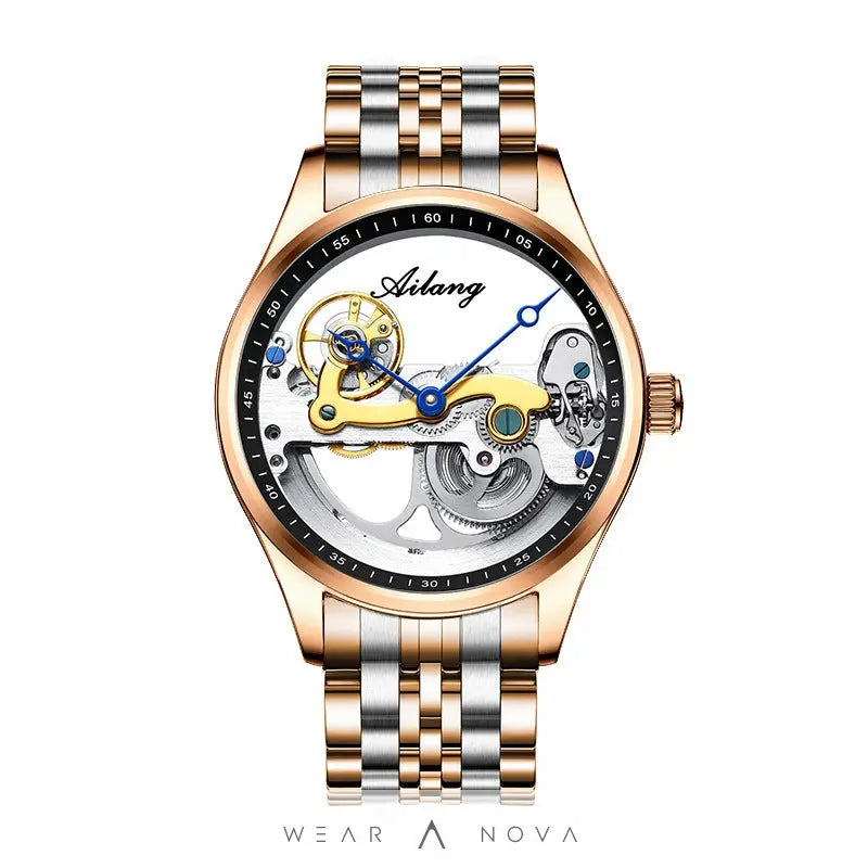 Automatic Mechanical Watch Creative Hollow Male Watch Generation Silicone Band Watch  Meccanico watch 