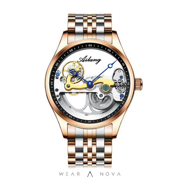 Automatic Mechanical Watch Creative Hollow Male Watch Generation Silicone Band Watch  Meccanico watch 
