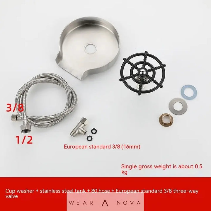Bar Counter Cup Washer Sink High-pressure Spray Automatic Faucet Coffee Pitcher Wash Cup Tool Kitchen  Home Products 