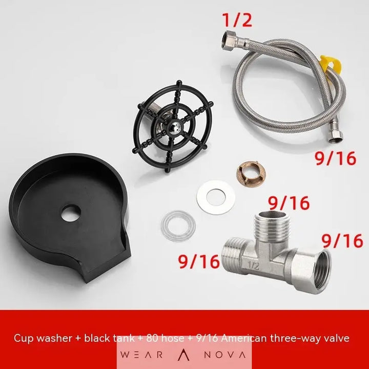 Bar Counter Cup Washer Sink High-pressure Spray Automatic Faucet Coffee Pitcher Wash Cup Tool Kitchen  Home Products 