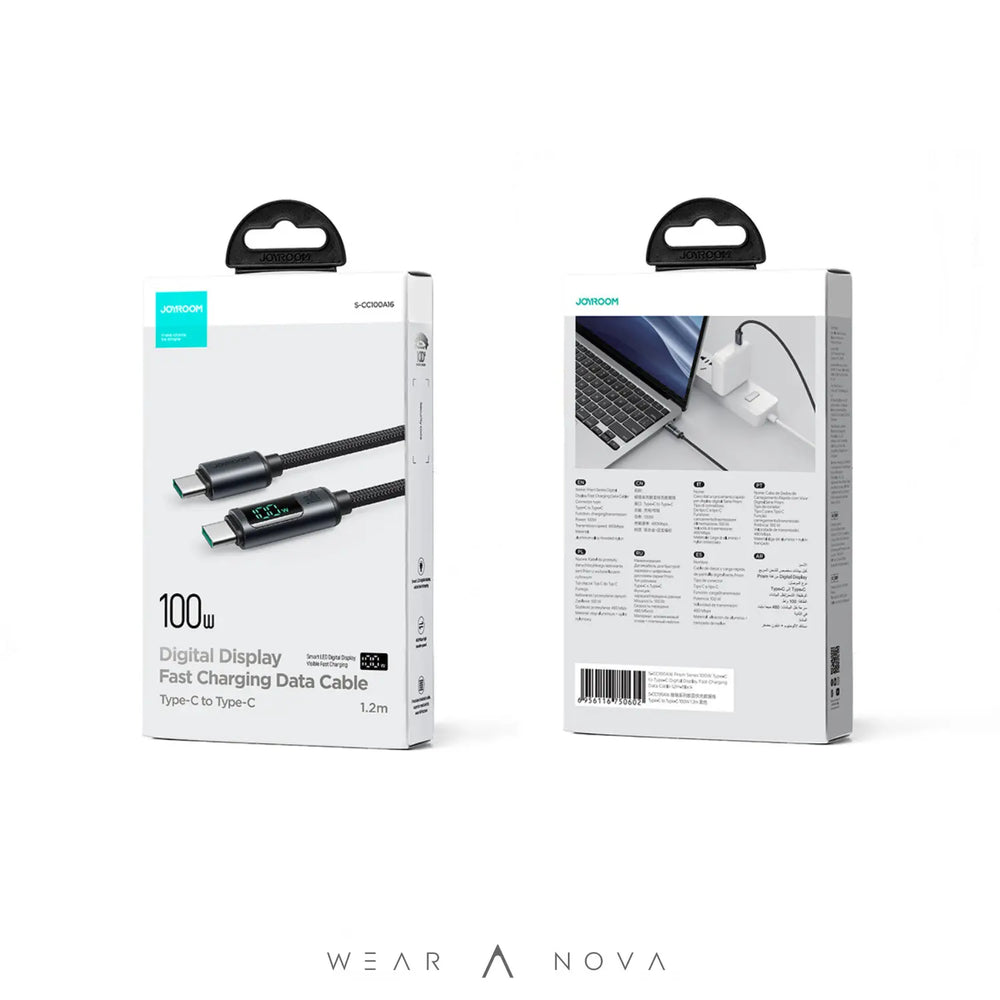 Braided USB Data Cable with Display   NewEraWear