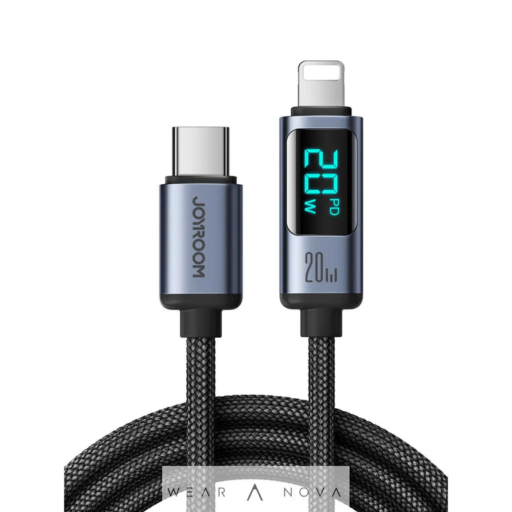 Braided USB Data Cable with Display   NewEraWear
