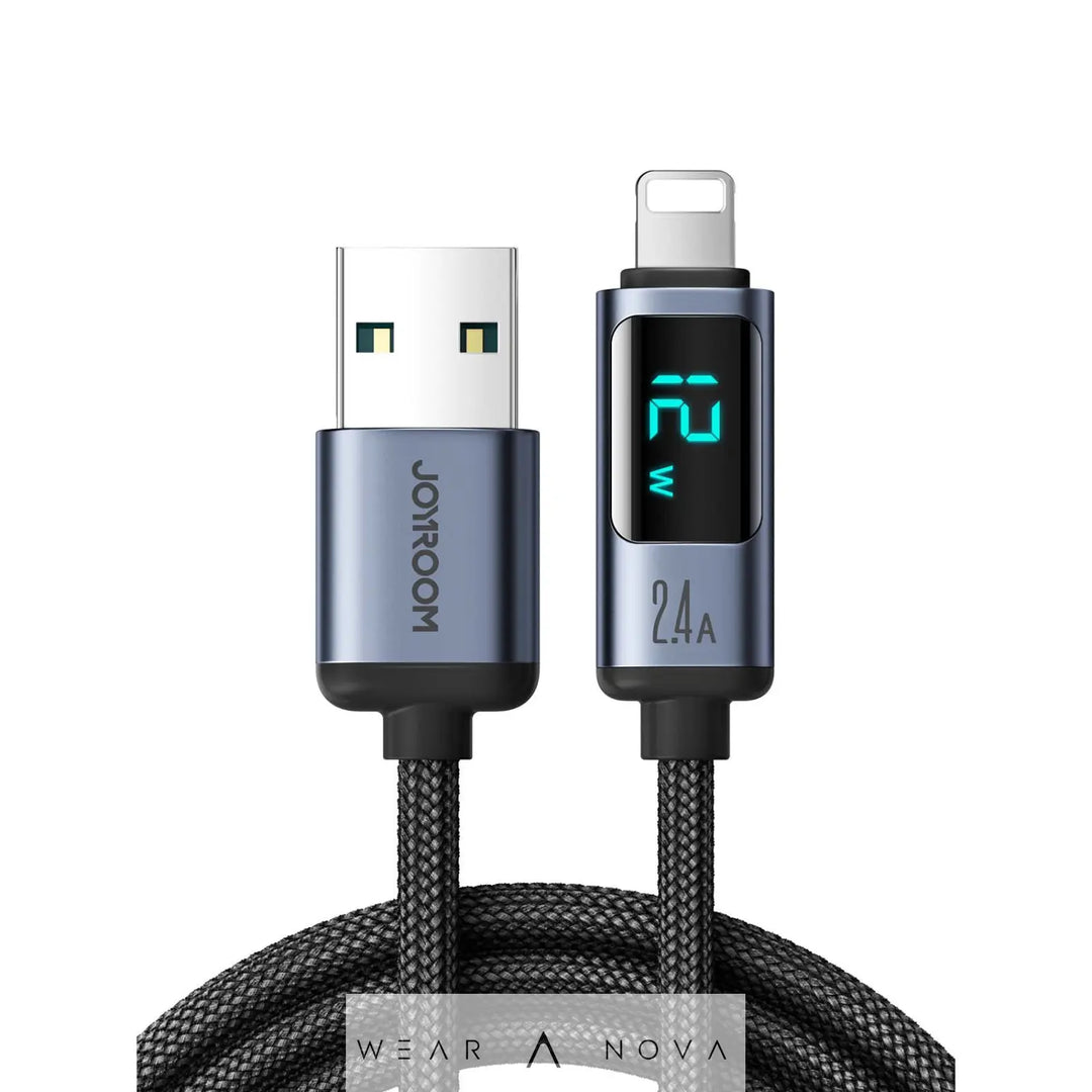 Braided USB Data Cable with Display   NewEraWear