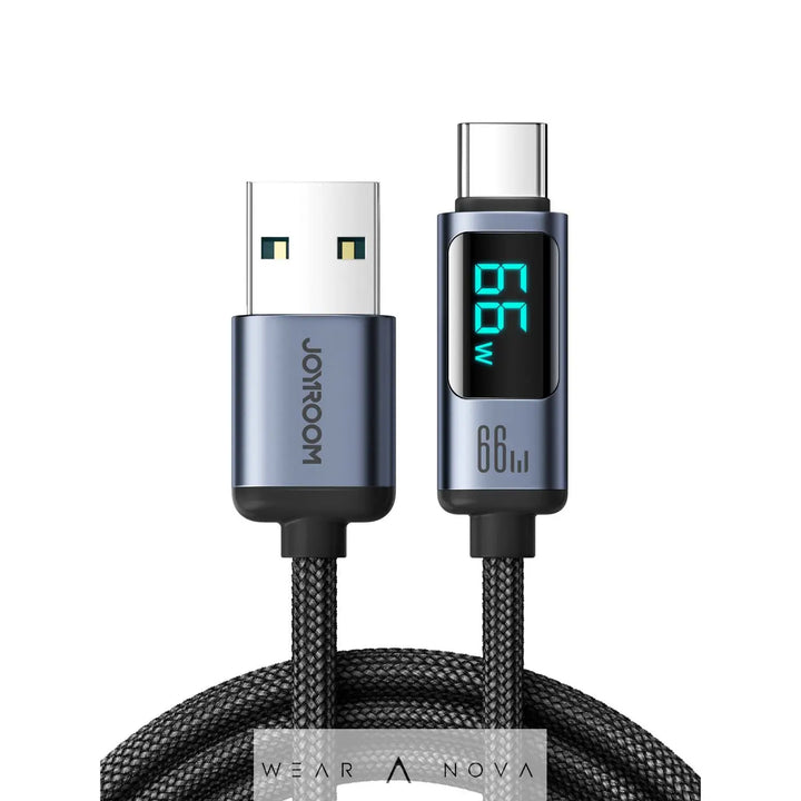 Braided USB Data Cable with Display   NewEraWear