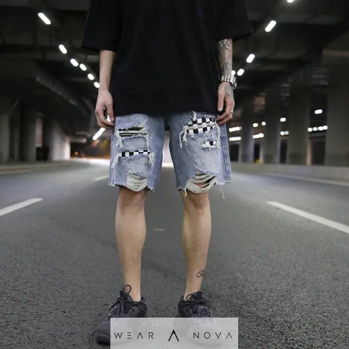 Brand Name Loose Denim Shorts for Men - Relaxed Fit, Versatile Summer Style  denim shorts 