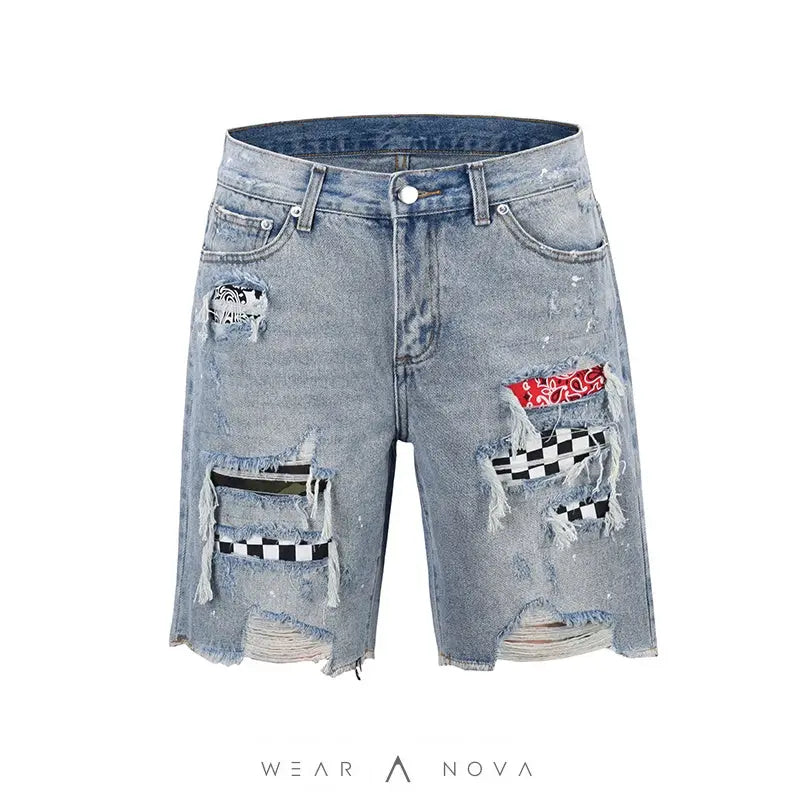 Brand Name Loose Denim Shorts for Men - Relaxed Fit, Versatile Summer Style  denim shorts 