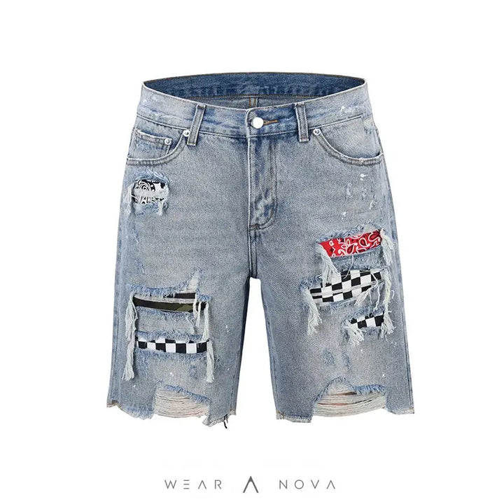 Brand Name Loose Denim Shorts for Men - Relaxed Fit, Versatile Summer Style  denim shorts 