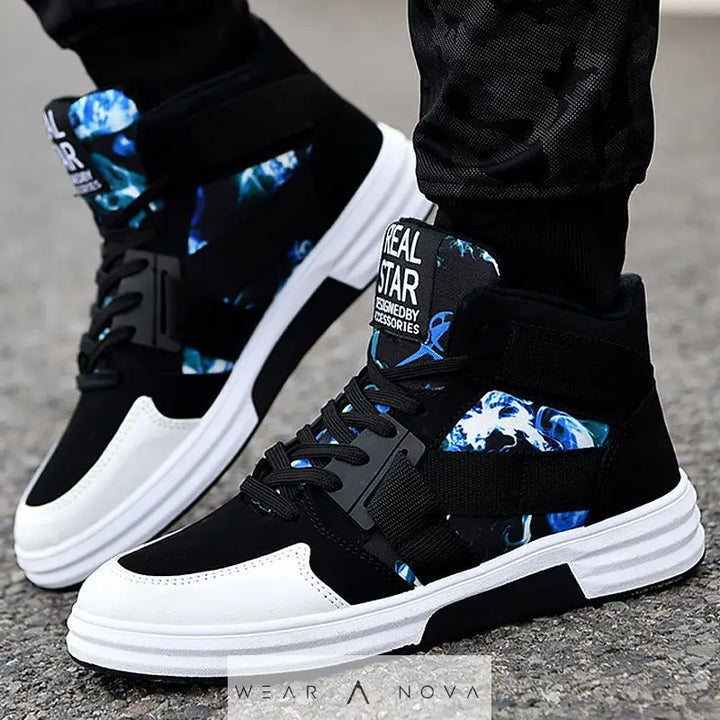 Camouflage High-Top Lace-Up Shoe  scarpe 