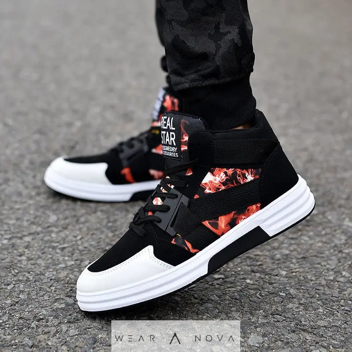 Camouflage High-Top Lace-Up Shoe  scarpe 