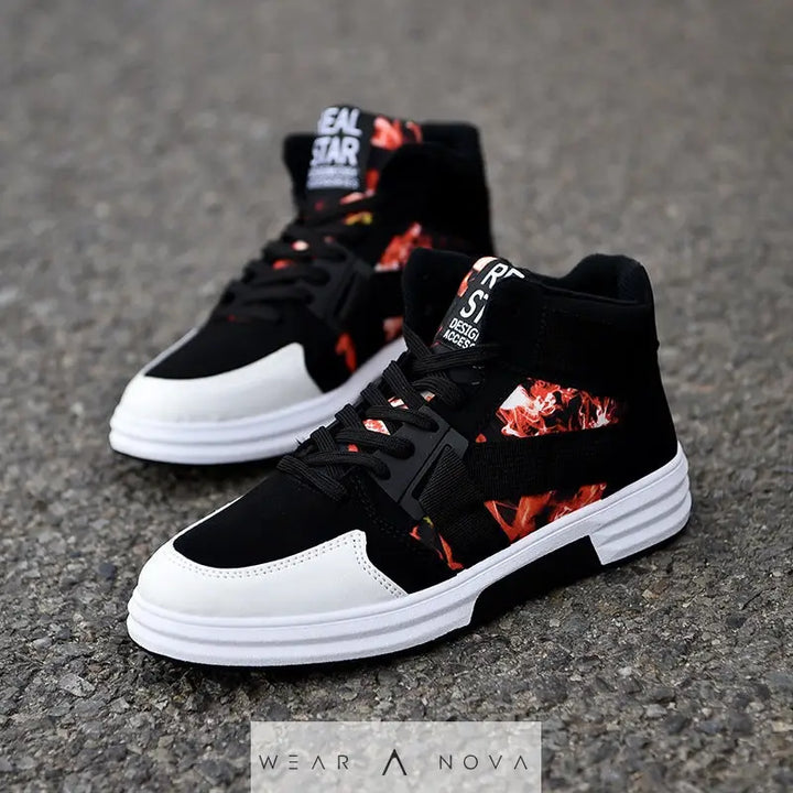 Camouflage High-Top Lace-Up Shoe  scarpe 