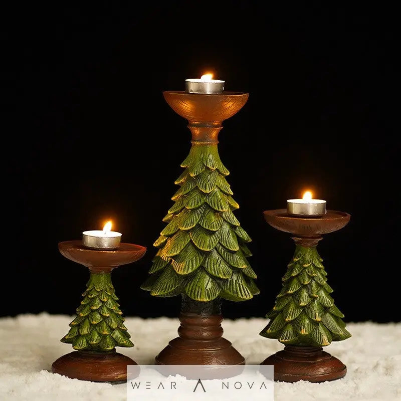 Christmas Tree Candle Holder Decor  Christmas NewEraWear