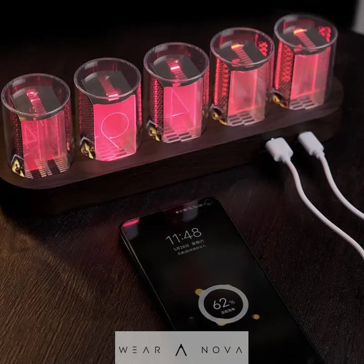 Colorful Night Light Retro Mechanical Wind Electronic Clock - WearaNova