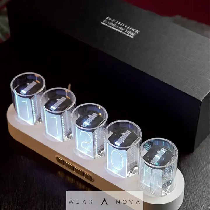 Colorful Night Light Retro Mechanical Wind Electronic Clock - WearaNova