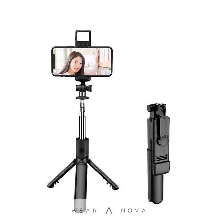 Bracket Telescopic Compatible with Apple, Mobile Phone Selfie Stick Bluetooth Integrated Video Camera Live Tripod Phone Stand For Phone Accessorie - WearaNova