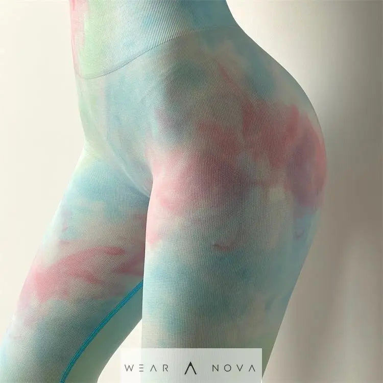 Fitness Sets FOR Women High Rise Tummy Control Scrunch Legging Strap Workout Gym - WearaNova