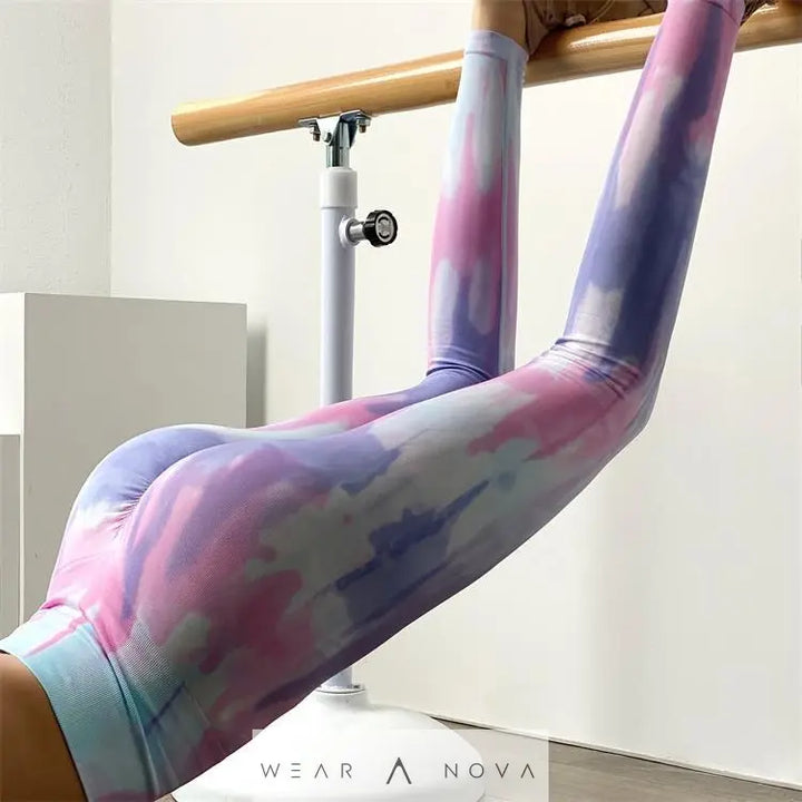 Fitness Sets FOR Women High Rise Tummy Control Scrunch Legging Strap Workout Gym - WearaNova