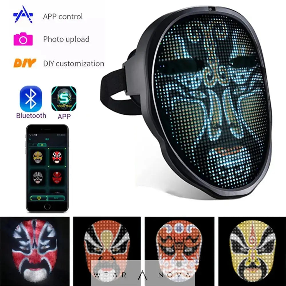 Full LED Face Mask for Halloween - WearaNova