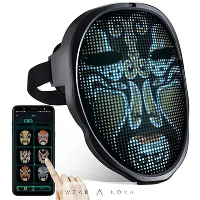 Full LED Face Mask for Halloween - WearaNova