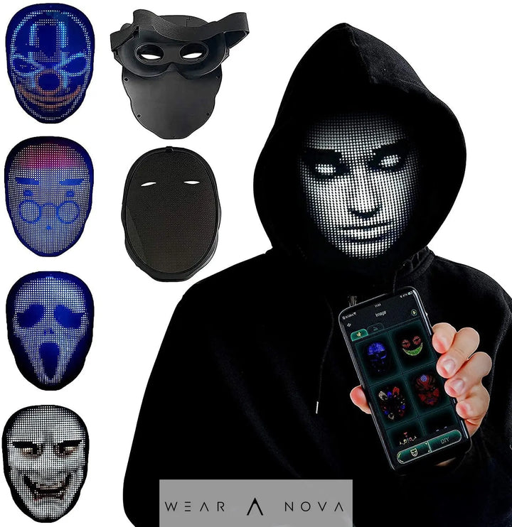 Full LED Face Mask for Halloween - WearaNova