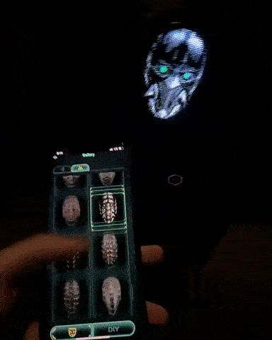 Full LED Face Mask for Halloween - WearaNova