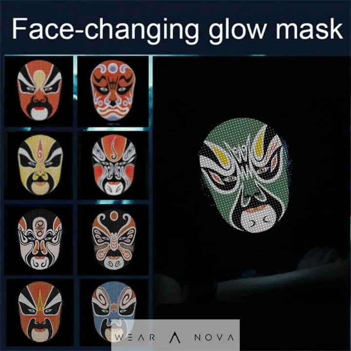 Full LED Face Mask for Halloween - WearaNova