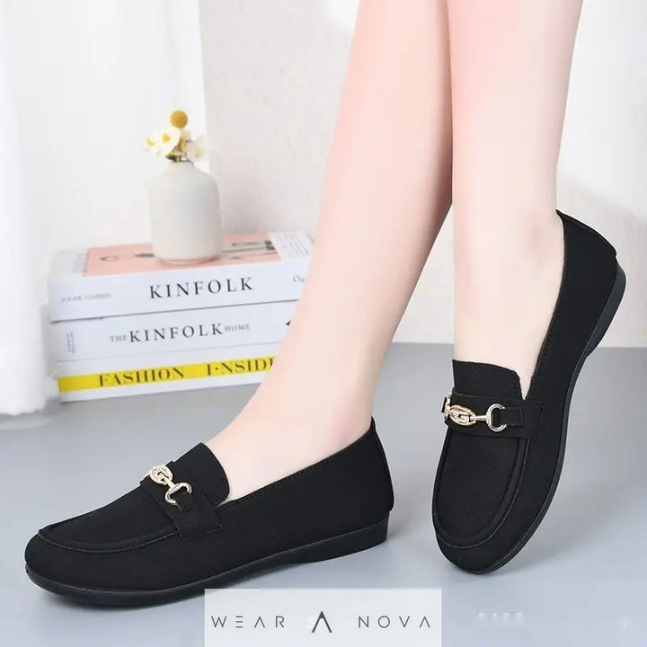 Gommino Women's Solid Color Casual Shoes Soft Bottom  Shoes 