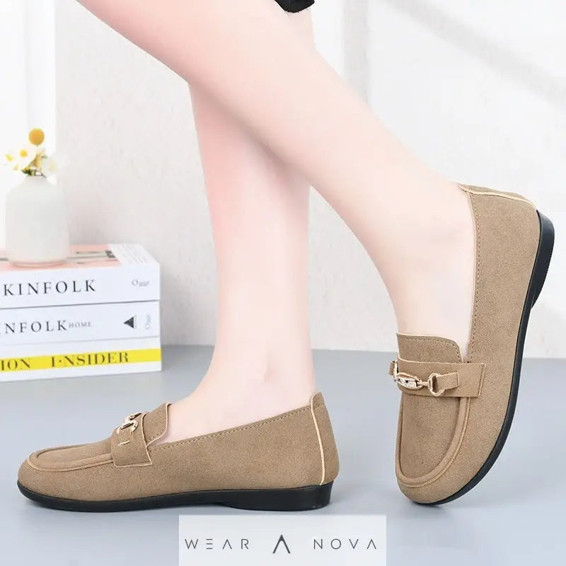Gommino Women's Solid Color Casual Shoes Soft Bottom  Shoes 