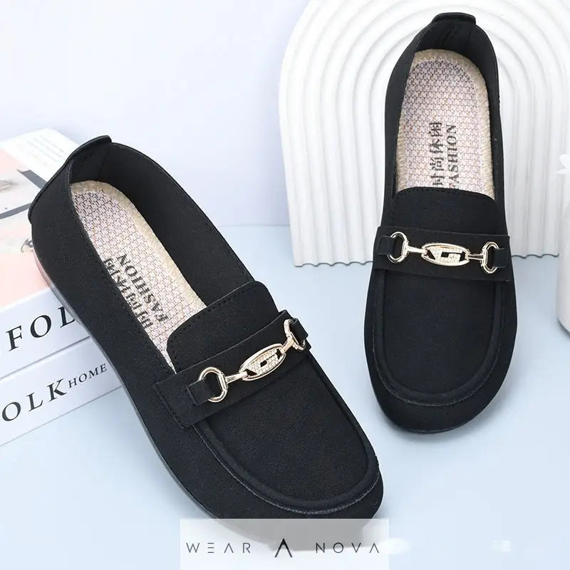 Gommino Women's Solid Color Casual Shoes Soft Bottom  Shoes 
