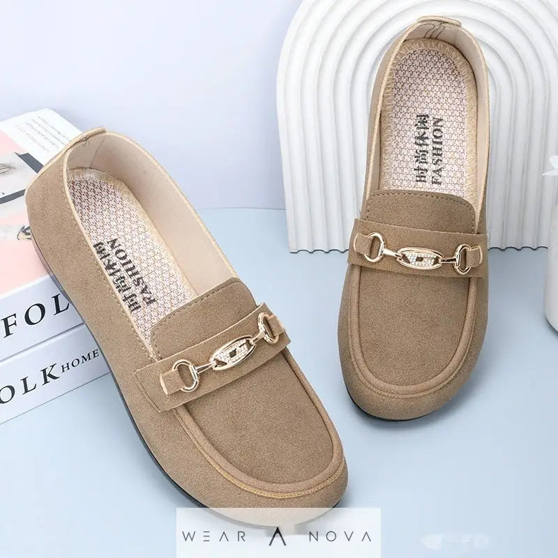 Gommino Women's Solid Color Casual Shoes Soft Bottom  Shoes 