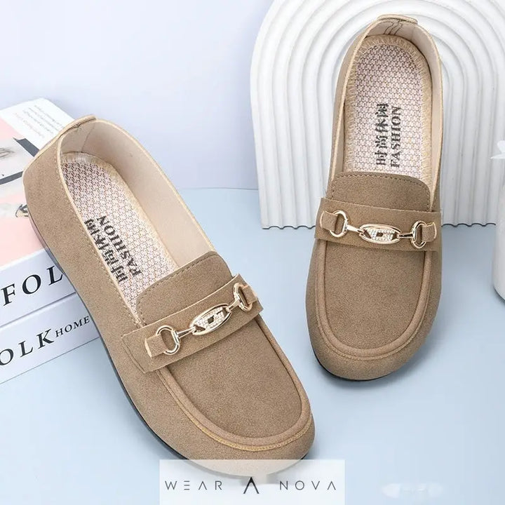 Gommino Women's Solid Color Casual Shoes Soft Bottom  Shoes 