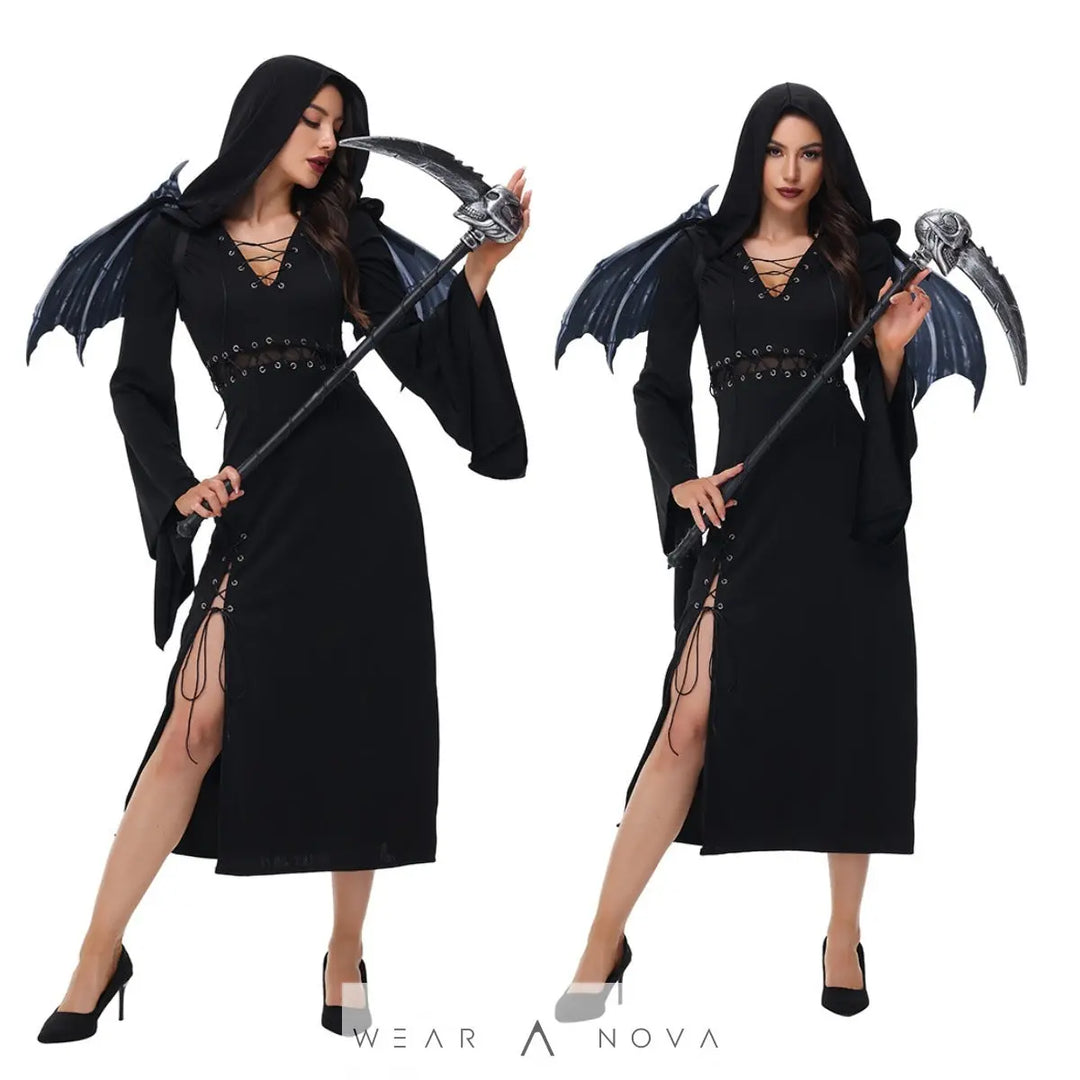 Gothic Halloween Costume Long Dress  Halloween individual NewEraWear