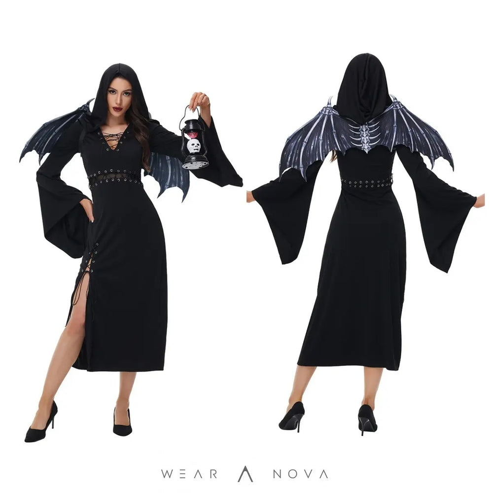 Gothic Halloween Costume Long Dress  Halloween individual NewEraWear