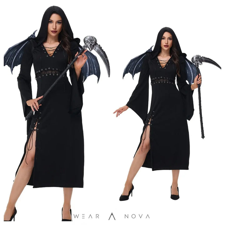 Gothic Halloween Costume Long Dress  Halloween individual NewEraWear