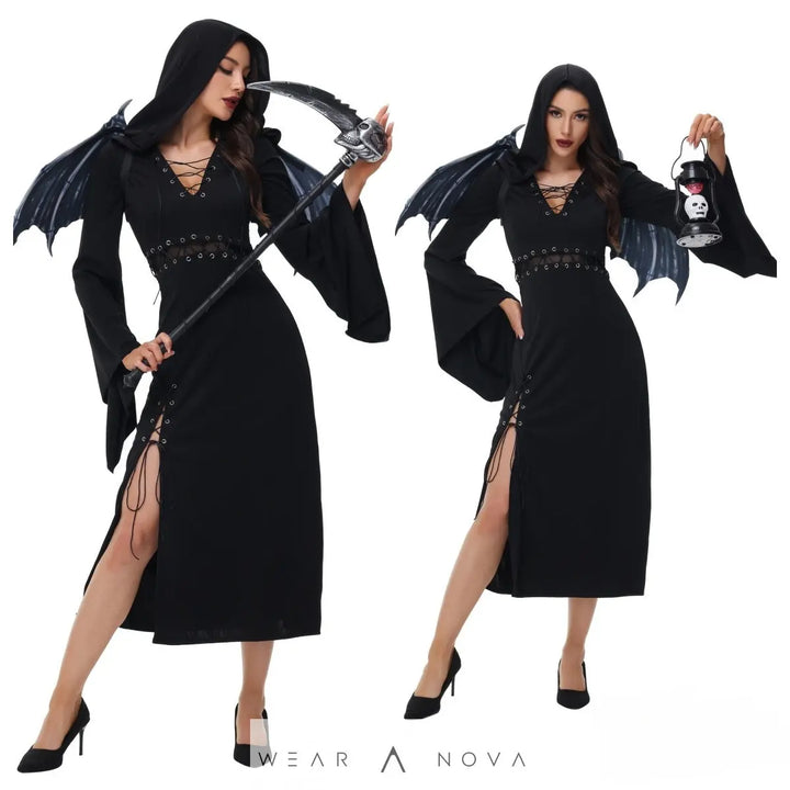 Gothic Halloween Costume Long Dress  Halloween individual NewEraWear