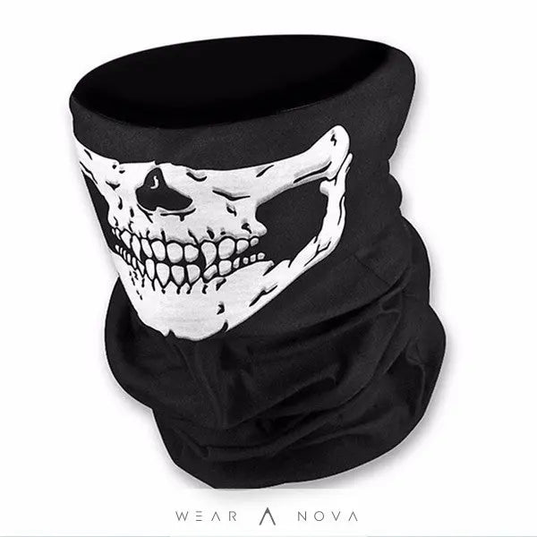 Halloween Skull Chin Mask and Ghost Gloves Set  Halloween individual NewEraWear