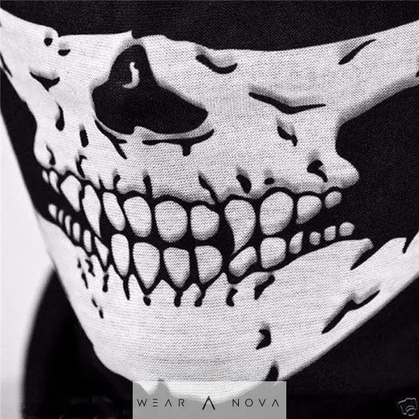 Halloween Skull Chin Mask and Ghost Gloves Set  Halloween individual NewEraWear