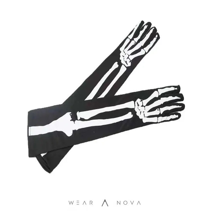 Halloween Skull Chin Mask and Ghost Gloves Set  Halloween individual NewEraWear