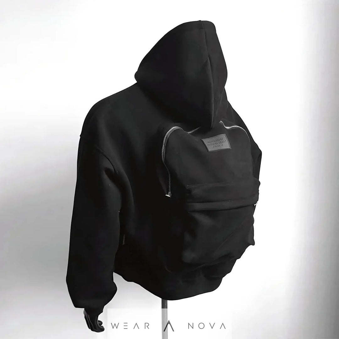 Hoodie with Integrated Backpack  Hoodie Man NewEraWear