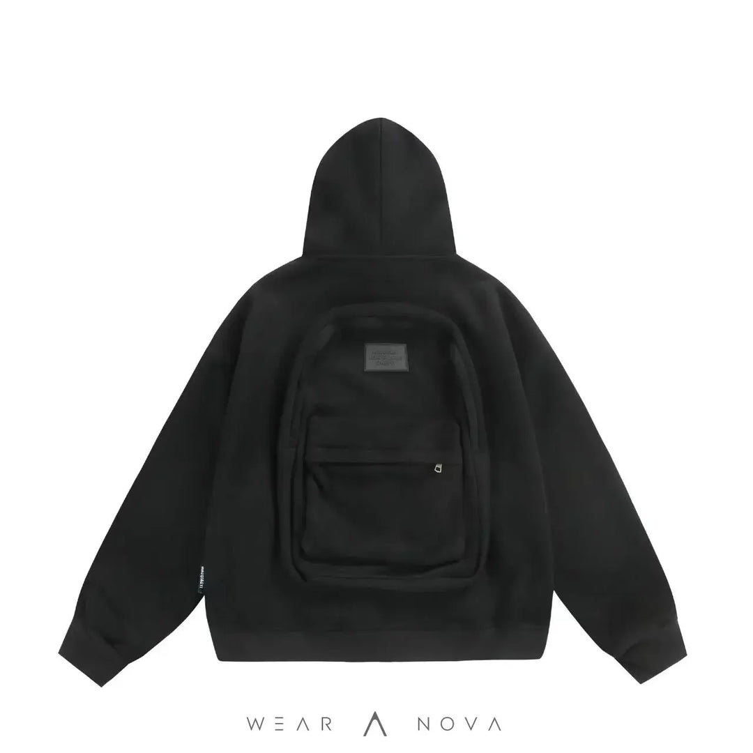 Hoodie with Integrated Backpack  Hoodie Man NewEraWear