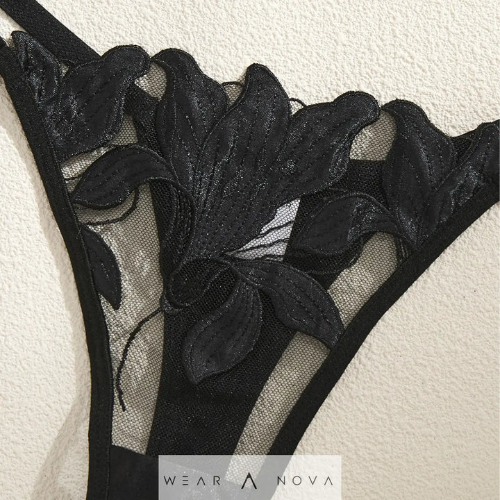 Large Size Intimates Transparent Flower Embroider Sexy  intimo NewEraWear