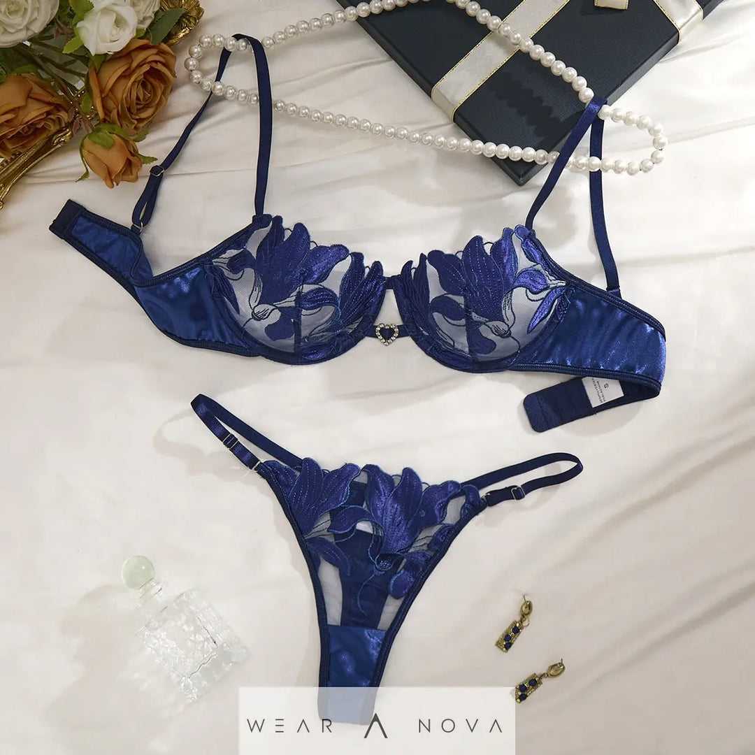 Large Size Intimates Transparent Flower Embroider Sexy  intimo NewEraWear