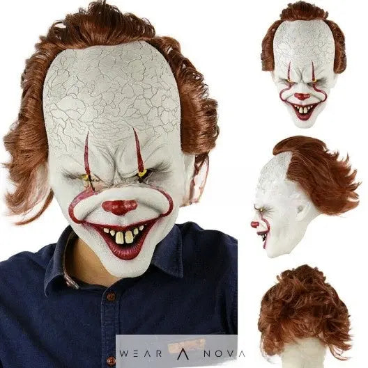 Latex Pennywise Halloween Mask  Halloween individual NewEraWear
