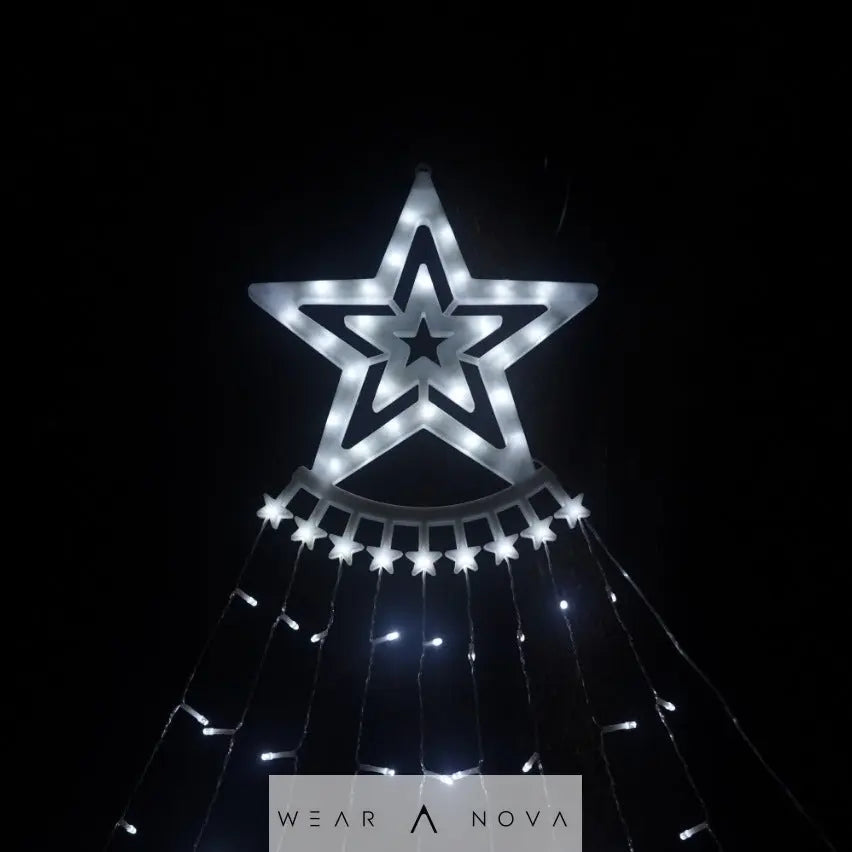 Led Five-Pointed Star Flowing Water Waterfall Light  Led Five-Pointed NewEraWear