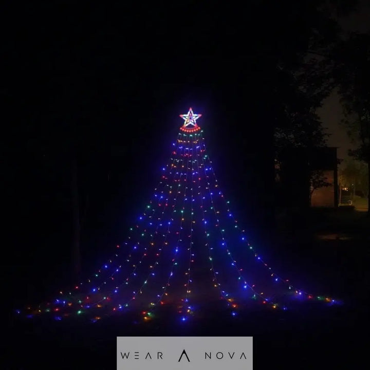 Led Five-Pointed Star Flowing Water Waterfall Light  Led Five-Pointed NewEraWear