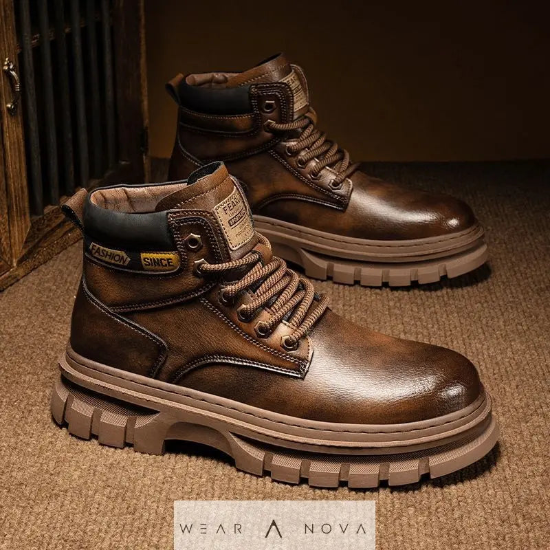 Martin Boots Men Trendy High Top British Working Wear  Timberland shores Man 